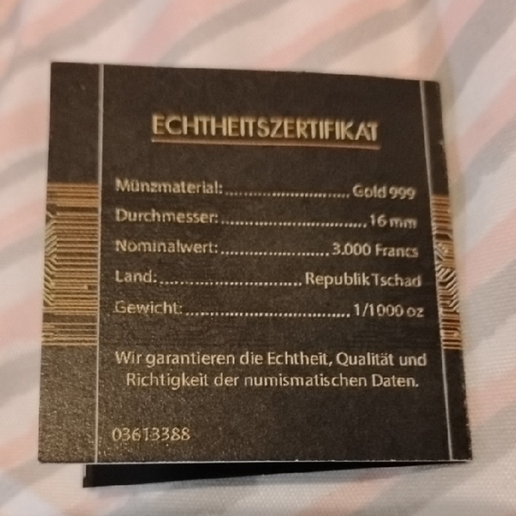 1/1000th oz. Gold Bitcoin Collectible w/Case - Picture 3 of 4